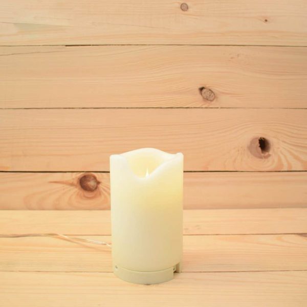Set of 3 - Mains Powered LED Wax Pillar Candles and Power Supply (SC-LV3Set) - Image 3