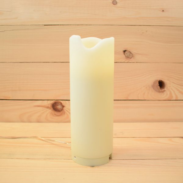 Smart Candle Mains Powered Memorial & Remembrance LED Wax Pillar Candle and Power Supply - Image 4