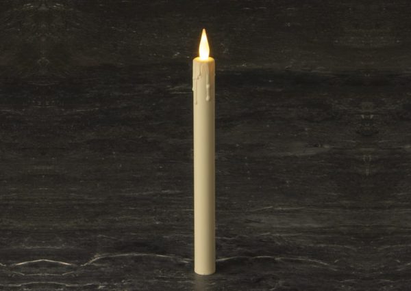 10" Ivory Battery operated Taper Candle SC2713WW