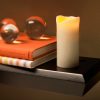 3.5" x 1.6" - Medium Silicone Imitation Wax Candle Light LED Pillar (SC2260CLR) - Image 2