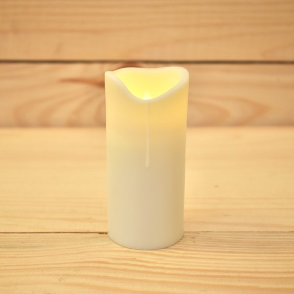 3.5" x 1.6" - Medium Silicone Imitation Wax Warm White LED Pillar (SC2260WW)