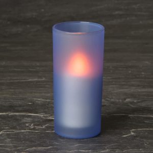Blue Frosted Glass Candle Holder SC402