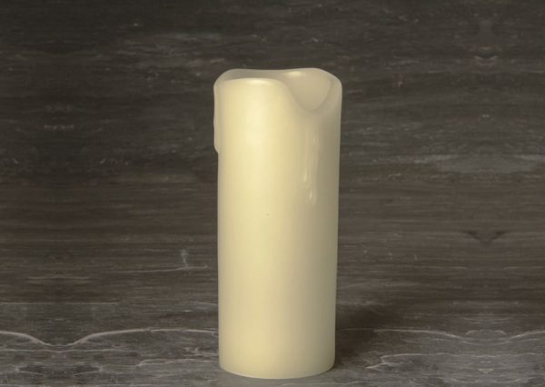 3"x7" Ivory Wax Melted Candle Holder (SCH1871)