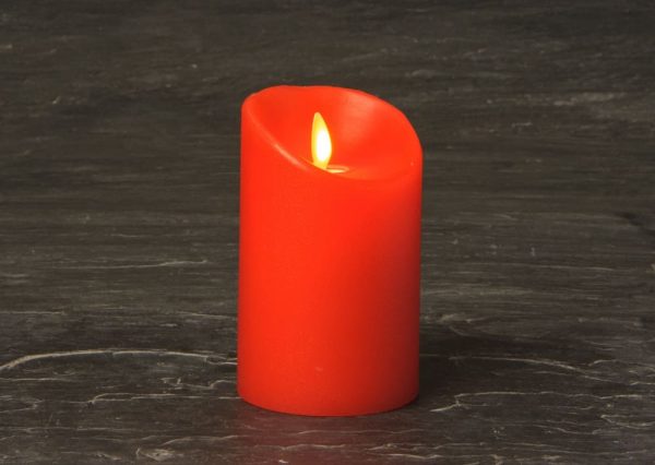 3" x 4.4" Summer Red Luminara Candle SLUM345-R