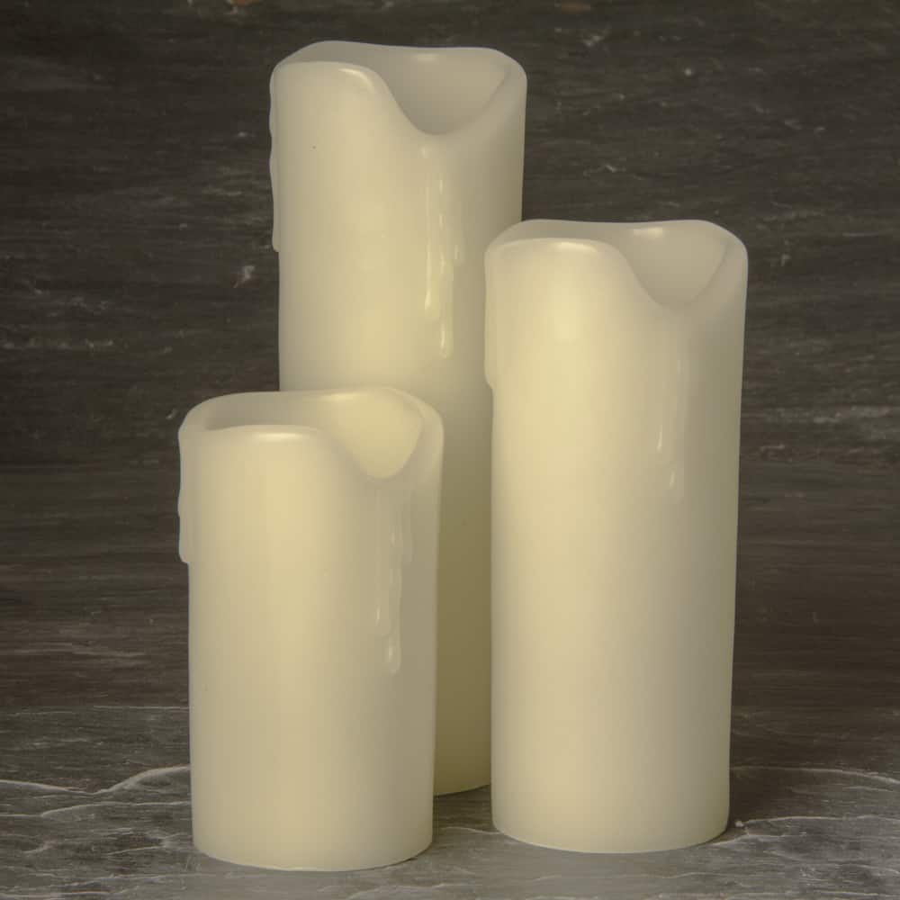 Set of 3 Smart Candle  Ivory Wax Melted candle Holder2