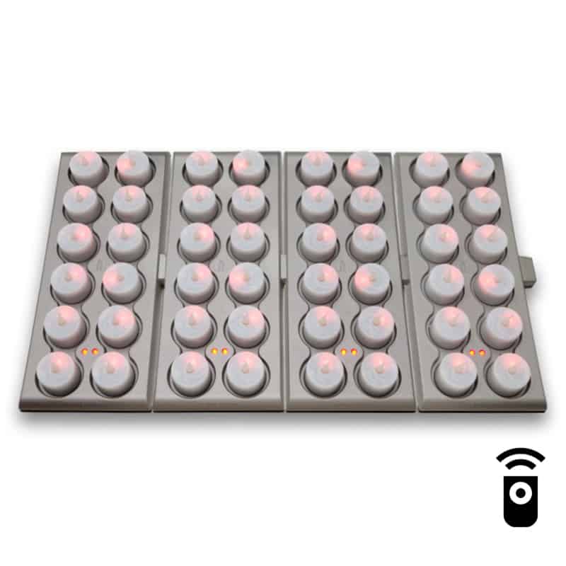 Induction Remote  Rechargeable  Tea Light 48 Set SC1590R-48