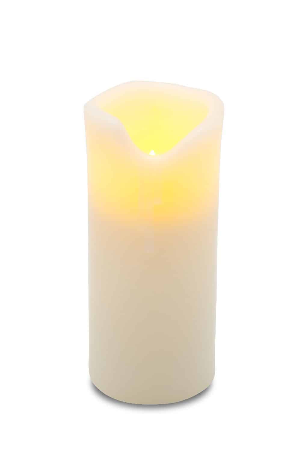 3" x 6" Set of 3 Rechargeable Wax LED Pillar Candles Remote Control