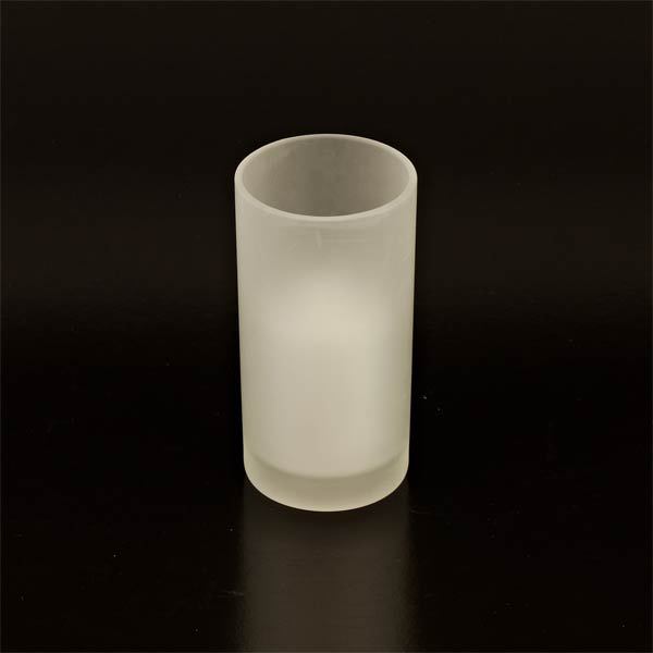 White Frosted Glass Candle Holder SC400
