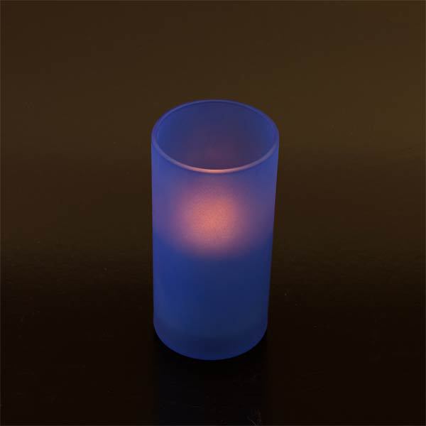 Blue Frosted Glass Candle Holder SC402