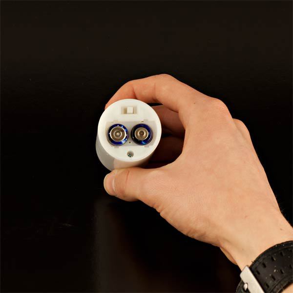Blue Frosted Glass & Battery operated candle SC2202
