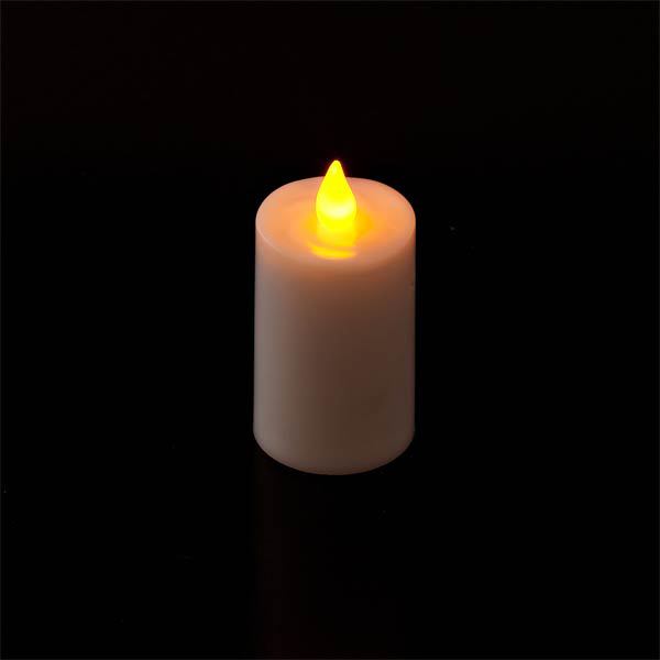 White Frosted Glass & Battery operated candle SC2201