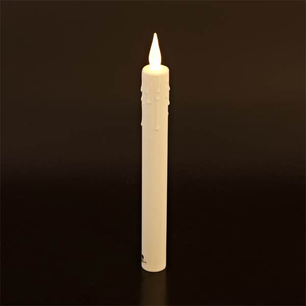 8" Ivory Battery operated Taper candle SC2711WW