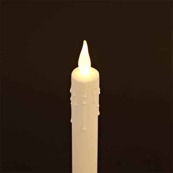 8" Ivory Battery operated Taper candle SC2711WW