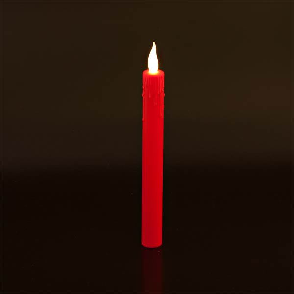 8" Red  Battery operated Taper Candle SC2711WWR