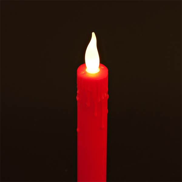 8" Red  Battery operated Taper Candle SC2711WWR