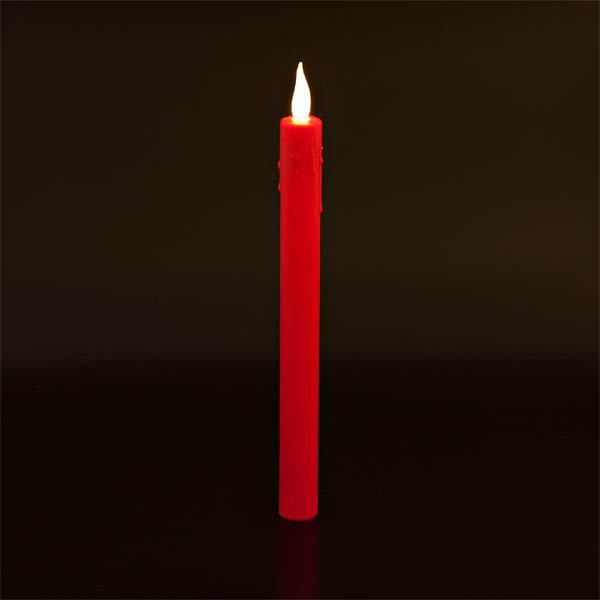 10" Red Battery operated Taper Candle SC2713WWR
