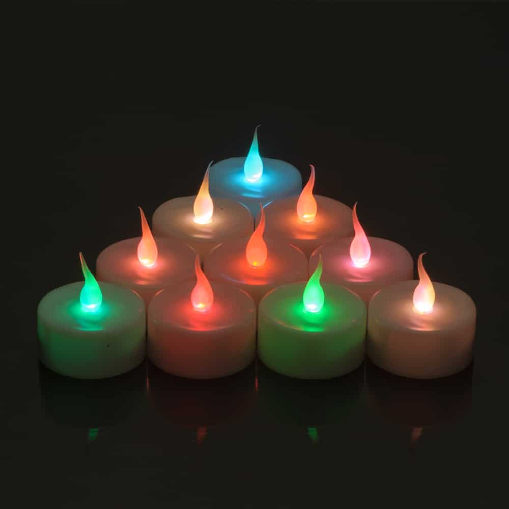 Coloured led shop tea lights