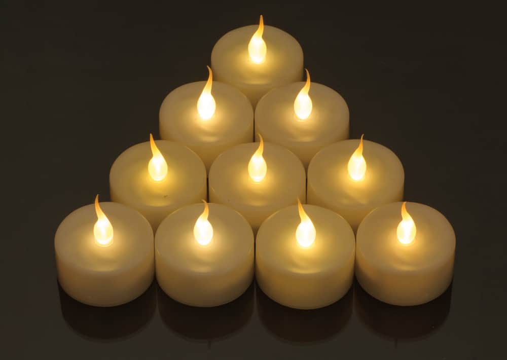 20 Battery Operated Commercial Grade Warm White Led Tea Lights No Cap Warm Whitebattery Operated Led Tea Light Sc3684 20