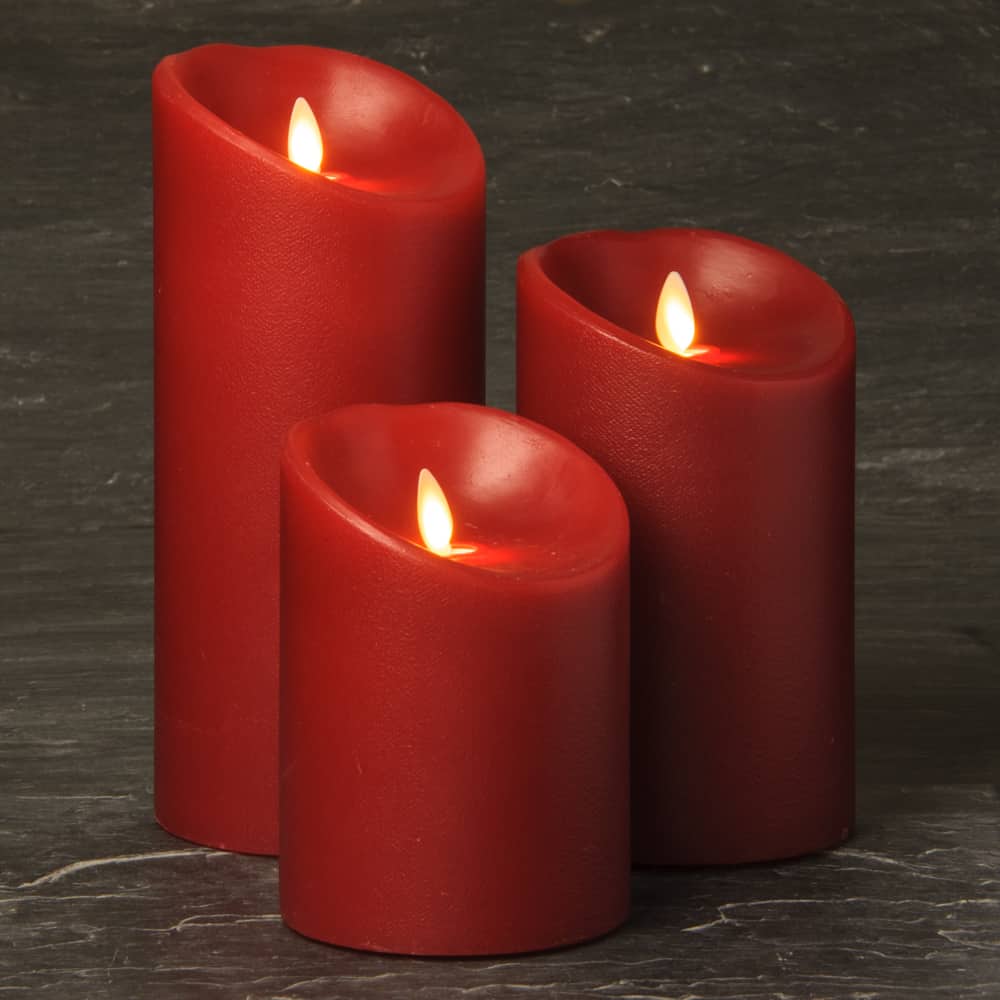 4 x 5 Lumnara Crimson  Battery operated candle SLUM45-C