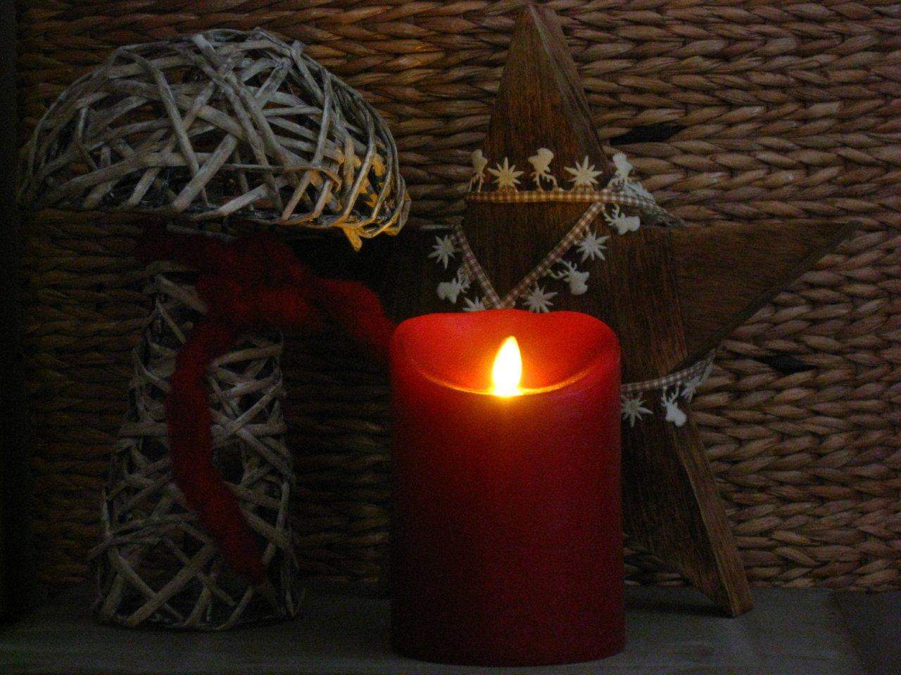 4 x 5 Lumnara Crimson  Battery operated candle SLUM45-C