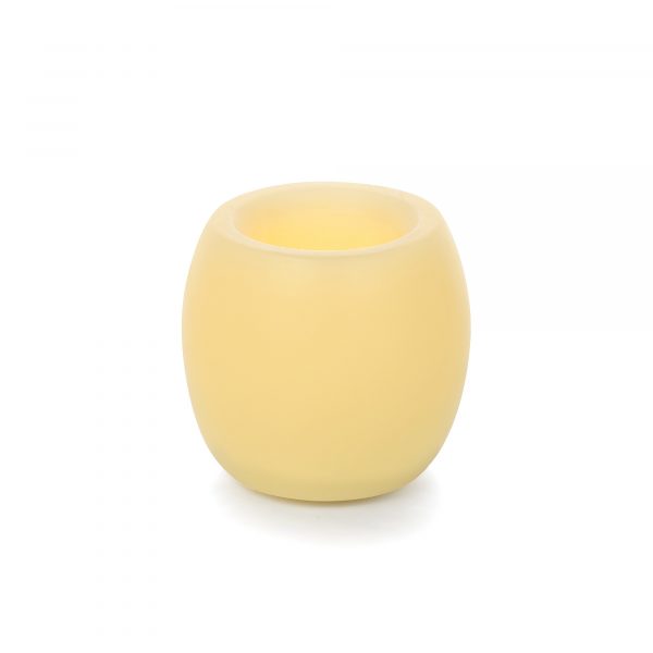 Ivory Wax Goblet Candle - inc Batteries (SC3870)