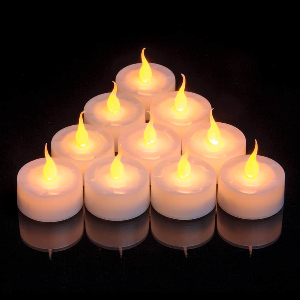 Smart Candle Amber LED Flame  Tea Light - Pack 10 (SC9682