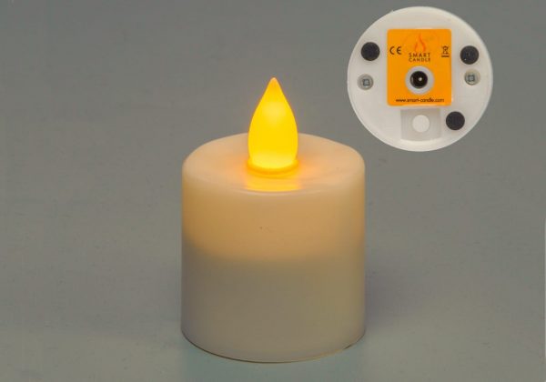 Platinum Amber Flame Rechargeable Candle SC1109A