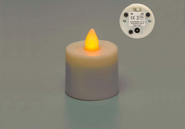 Gen 1 Rechargeable Amber Flame Candle Off Centre Pin SC2111A