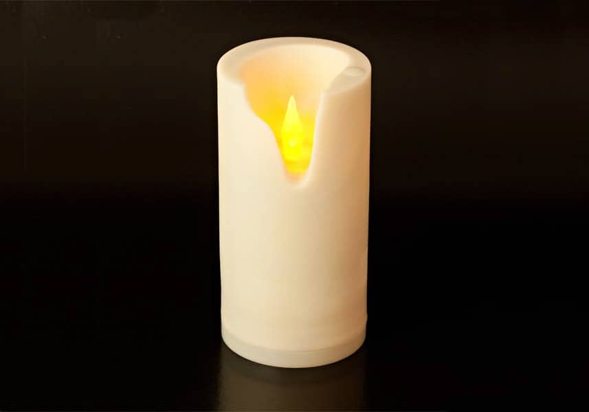 3 x 6 Imitation Wax Outdoor Battery Operated Candle SC2705A
