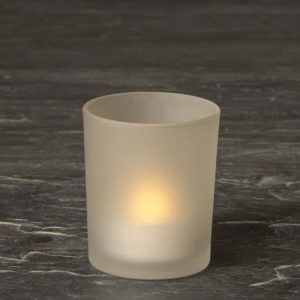 Frosted Glass Tea Light Holder SC652