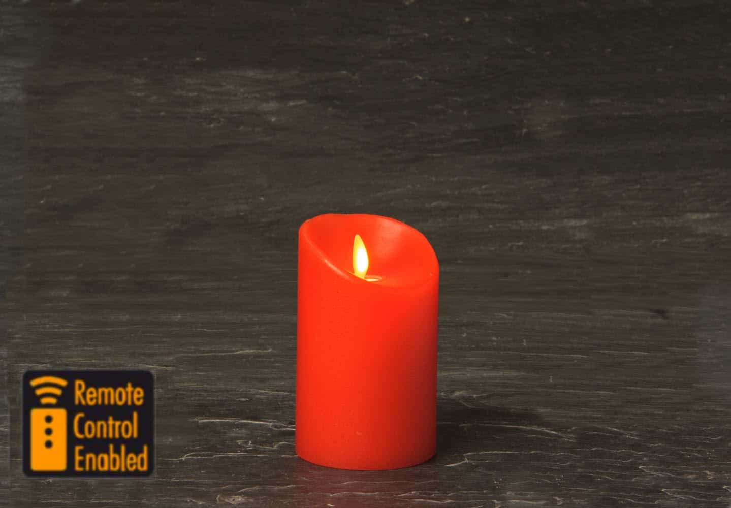 3" x 5" Luminara Summer Red Wax Pillar Candle [Non-IR] (SLUM35-R)