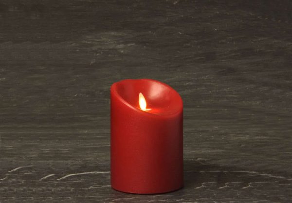 4" x 5" Crimson Wax Luminara Candle - Non IR (SLUM45-C)