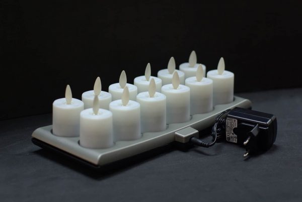 Luminara Moving Flame Rechargeable LED Candle 12 Set (SLUM2545-12)