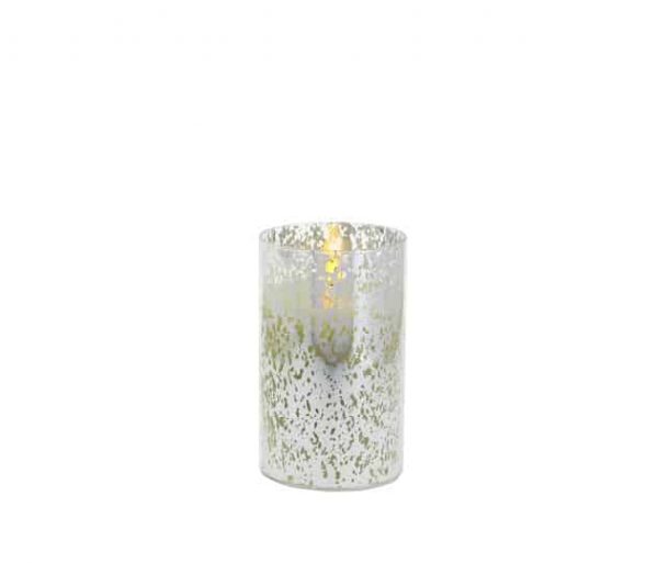 3" x 5" Silver Mercury Glass Candle (GC0813111-04)