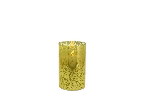 3" x 5" Gold Mercury Glass Candle (GC0813111-05)