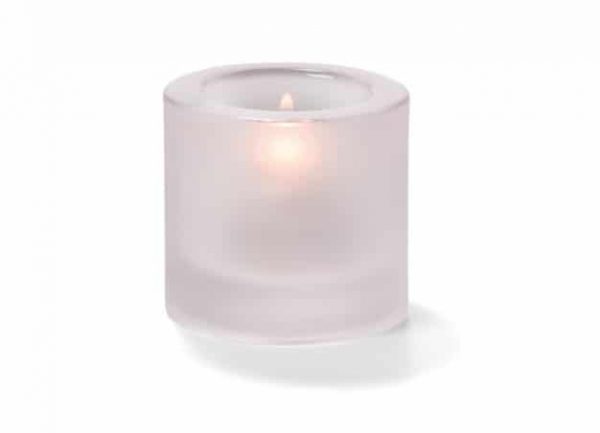 Frosted Cylinder Glass Tea Light Holder (H5140F)