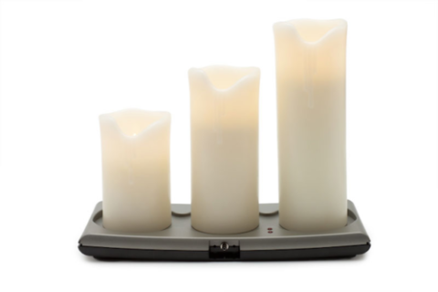 Rechargeable Wax Pillar LED Candles