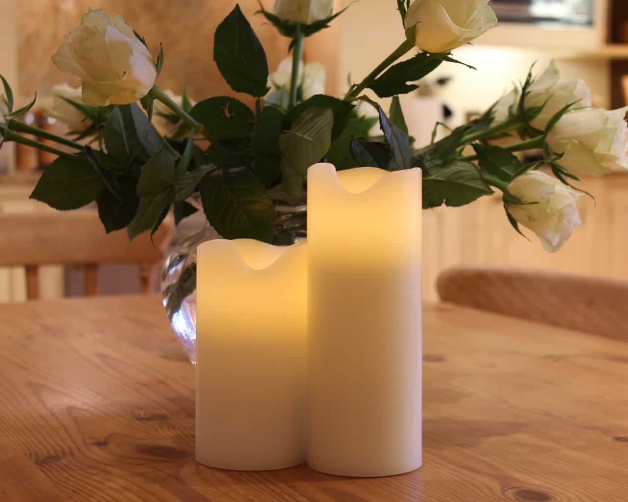 Battery Wax Pillar LED Candles