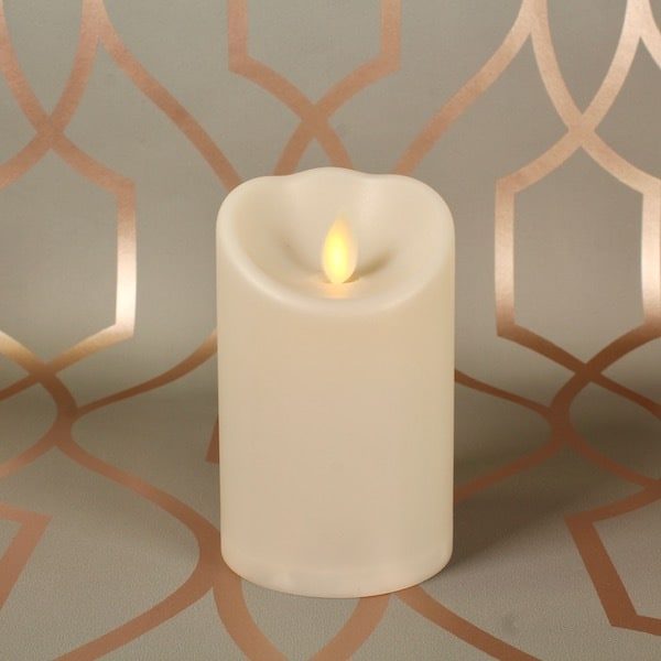 3" x 4.5" Luminara White Plastic Dream Candle (DR081201)