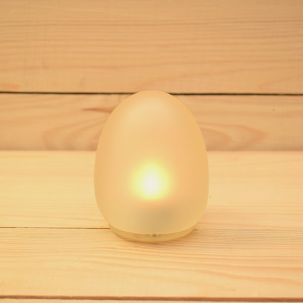 White Mini Egg Resin Candle Holder - SCH2750W