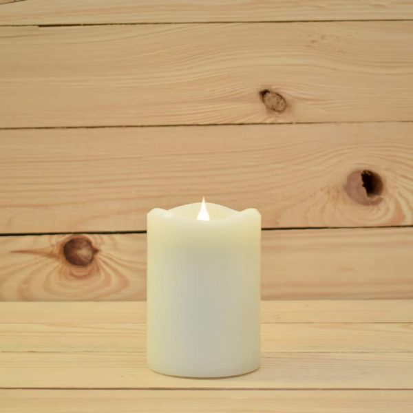 3" x 4.5" - Smart Flame Rechargeable Wax Pillar Candle [Replacement/Spare] (SFRS081311)