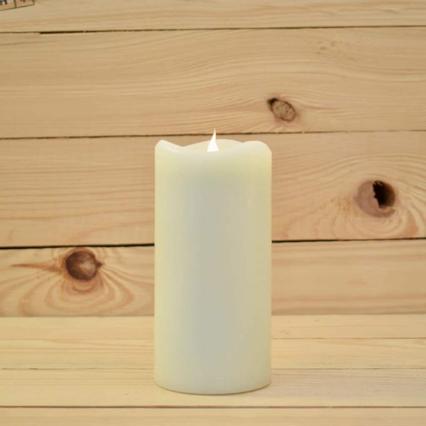 3" x 6.5" - Smart Flame Rechargeable Wax Pillar Candle [Replacement/Spare] (SFRS081811)