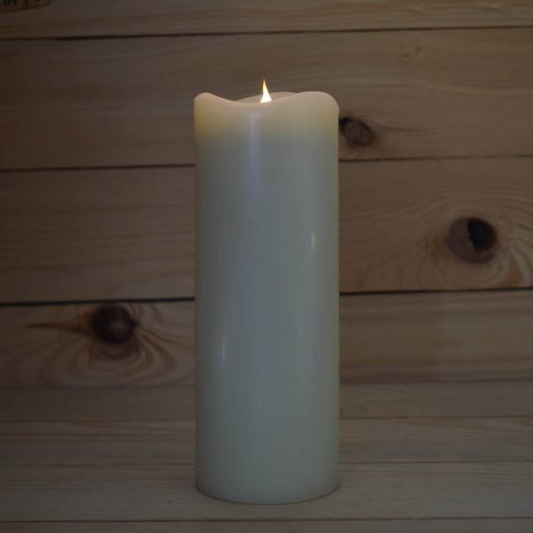 3" x 8.5" - Smart Flame Rechargeable Wax Pillar Candle [Replacement/Spare] (SFRS082311) - Image 2