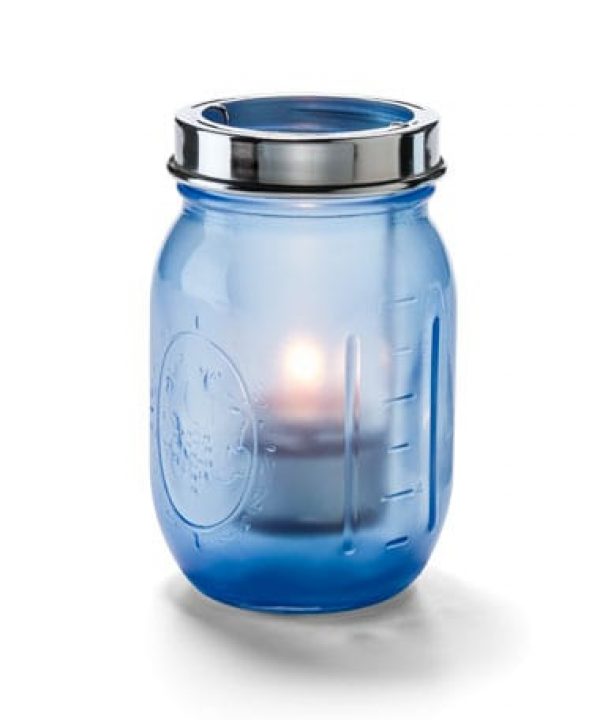 Satin Dark Blue, FireFly Glass Lamp Holder (H1610SDBL)