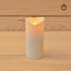3.5" x 1.6" - Medium Silicone Imitation Wax Candle Light LED Pillar (SC2260CLR)