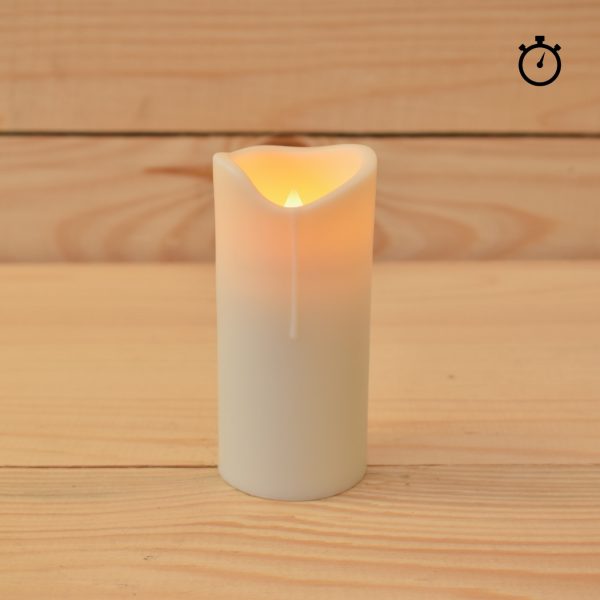 3.5" x 1.6" - Medium Silicone Imitation Wax Candle Light LED Pillar (SC2260CLT)