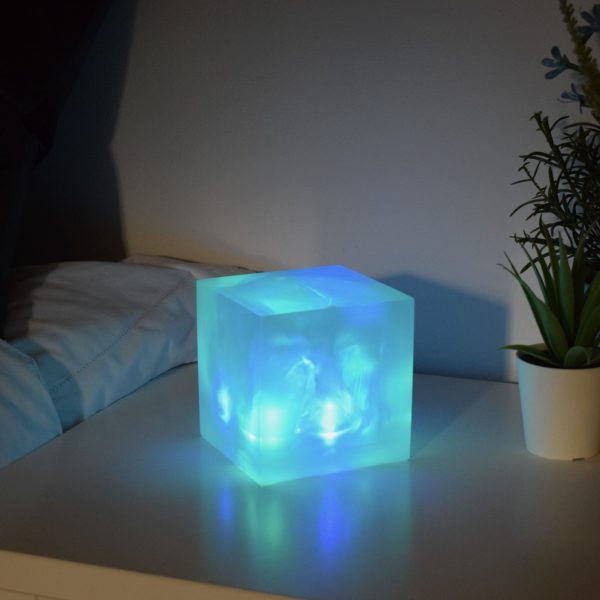 Blue and Green LED Frosted Resin LiteCube (LCF001)