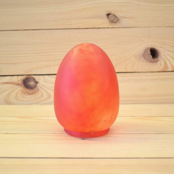 Amber Red Medium Egg Resin Candle Holder - SCH2700AR
