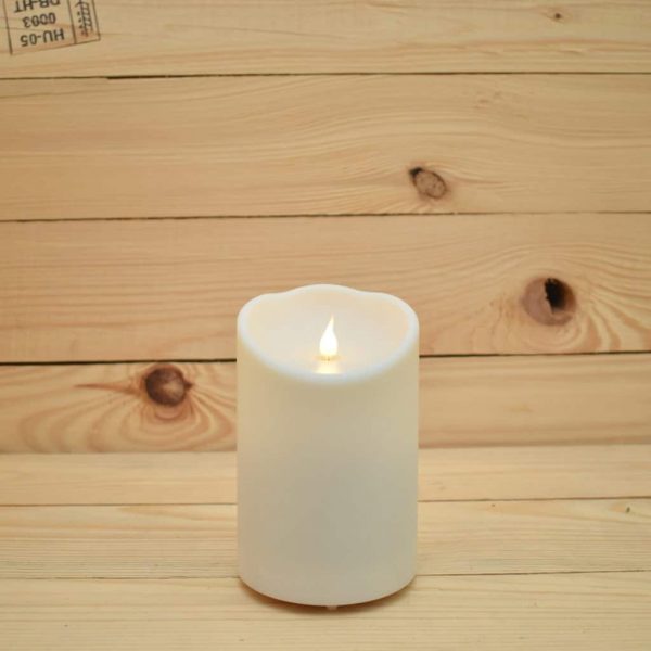 3.5" x 5" (9cm x 14cm) Ivory OUTDOOR Remote Control  Smart Flame  Candle (SFOD091411)